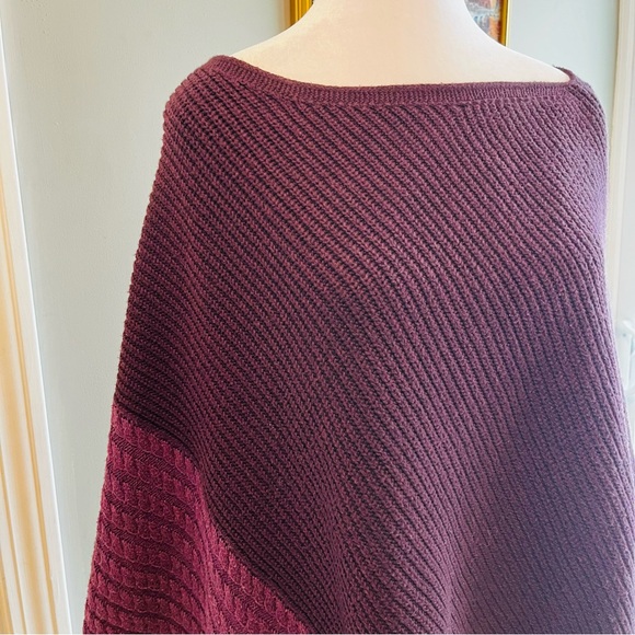 J. Jill Rich Purple Poncho Sweater - Picture 4 of 7